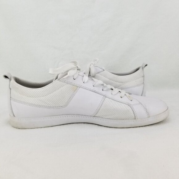 ✅Lacoste Observe Lace Mix 21G Mens 13 Sneakers White/White Crocodile PYV710 Shoe - Picture 10 of 11